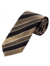 Llamativa corbata de negocios a rayas arena negro