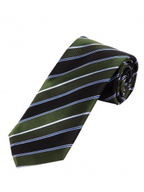Corbata de moda a rayas Caza Verde Teal Negro
