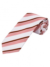 Llamativa corbata de negocios a rayas blanco nieve