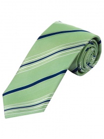 Llamativa corbata de hombre a rayas verde pálido