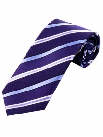 Llamativa corbata a rayas púrpura azul hielo