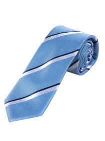 Corbata estrecha Diseño de rayas refinadas Azul