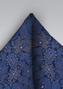 Pañuelo de bolsillo con estampado paisley azul