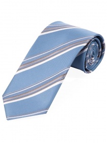Corbata con diseño a rayas azul cielo plata blanco