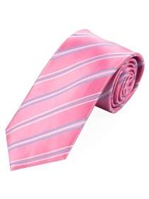 Corbata de alta moda diseño de rayas rosa azul