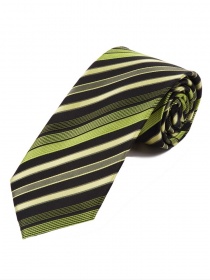 Corbata a rayas con estilo negro intenso verde