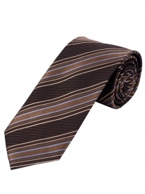 Corbata perfecta Diseño de rayas Marrón oscuro