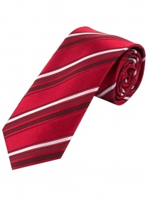 Corbata de hombre con diseño de rayas rojo, blanco