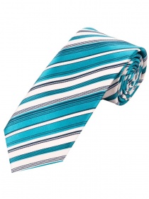 Perfect Narrow Tie Stripe Pattern Lagoon Azul