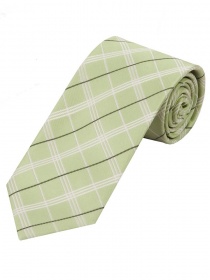 Corbata Hombre Elegante Linea Cuadros Verde Claro