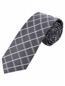 Corbata elegante línea de cuadros gris claro