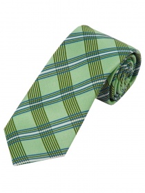 Corbata de cuadros para caballero verde oliva
