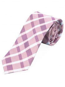 Corbata de negocios con estampado de cuadros Rosé