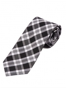 Corbata para hombre con estampado de cuadros Negro
