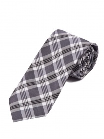 Corbata de hombre de diseño Glencheck Negro Plata