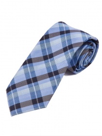 Corbata de negocios con estampado de cuadros Azul