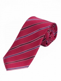 Corbata Estrecha Elegante Diseño A Rayas Rojo