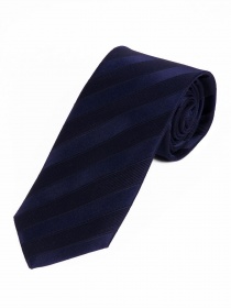 Krawatte einfarbig Streifen-Struktur navy