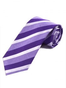 Corbata de hombre rayas finas lila blanco