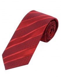 Corbata con estructura de rayas Rojo Rubí