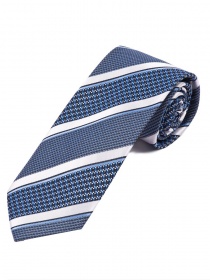 Krawatte Struktur-Dekor Streifen dunkelblau schneeweiß