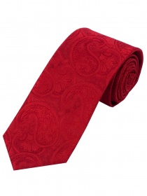 Corbata de negocios con motivo de paisley, roja