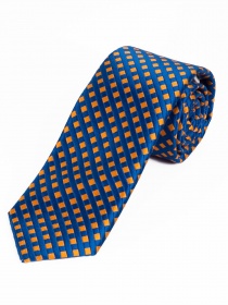 Corbata elegante rejilla superficie azul naranja