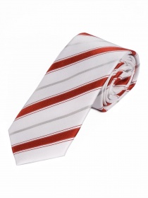 Corbata XXL Rayas Refinadas Decoración Blanco Rojo