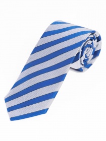 Lange Krawatte modisches Streifen-Dekor weiß  ultramarin nachtschwarz