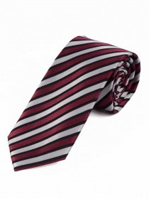 Moda XXL Corbata de negocios a rayas rojo oscuro