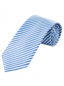 XXL Krawatte Blockstreifen hellblau und weiß