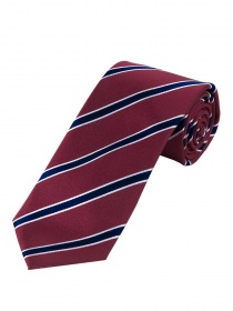 Elegante XXL corbata a rayas estampado rojo azul