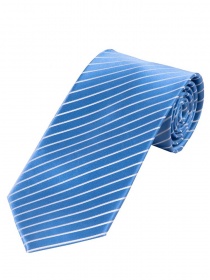 XXL Corbata de hombre líneas finas azul y blanco