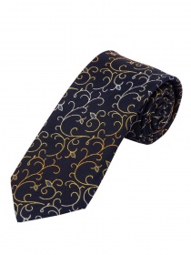 Llamativa corbata XXL con estampado de zarcillos