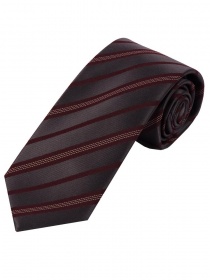 De moda XXL corbata de rayas estampado gris oscuro