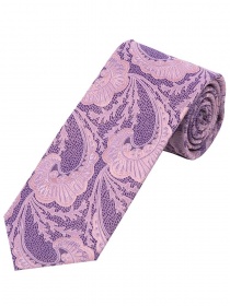 XXL corbata motivo paisley morado rosado