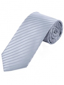 Corbata larga superficie lisa gris plata