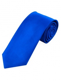 Corbata de raso larga Seda lisa Azul