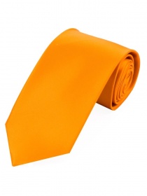 Corbata de satén oversize Seda Monocromo Naranja