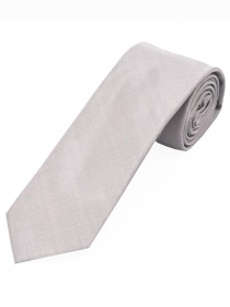 Corbata larga de raso para caballero Plata lisa de