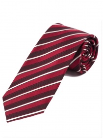 Optimum XXL Corbata Diseño Rayas Rojo Oscuro Perla