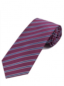 Corbata perfecta XXL Diseño de rayas Rojo vino