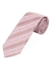 XXL Corbata Diseño Floral Líneas Rosa y Plata