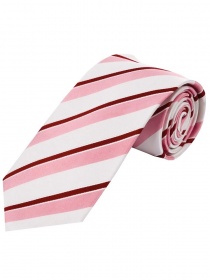 Perfect XXL Tie Stripe Design Snow Bordeaux Rose