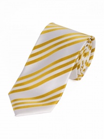 Sevenfold Tie Stripe Pattern Snow White Golden