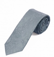 Corbata Sevenfold estampado paisley gris
