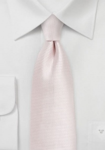 Corbata estructurada monocolor rosa pálido