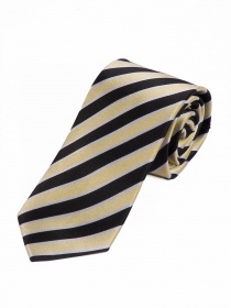 Corbata Sevenfold Striped Latón, Blanco y Negro