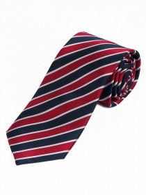 Sevenfold Mens Tie Striped Red Midnight Blue Pearl