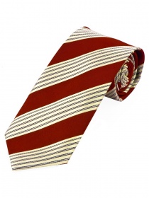 Sevenfold Tie Striped Burdeos Rojo Crudo Profundo